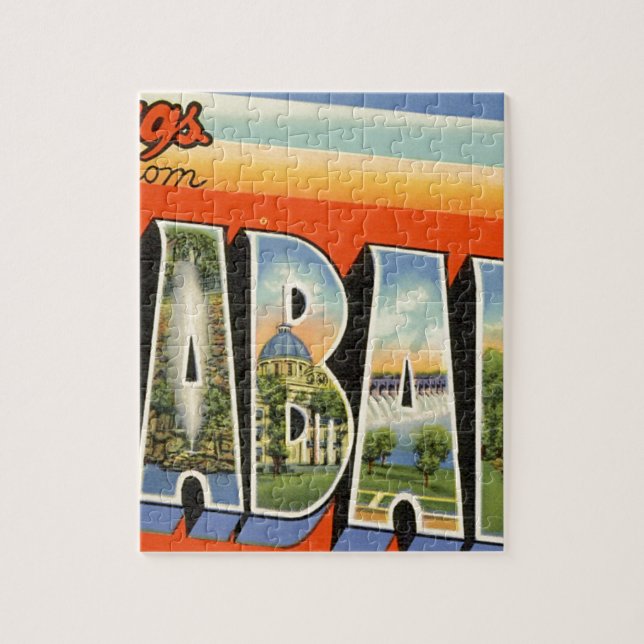 Greetings From Alabama Jigsaw Puzzle (Vertical)