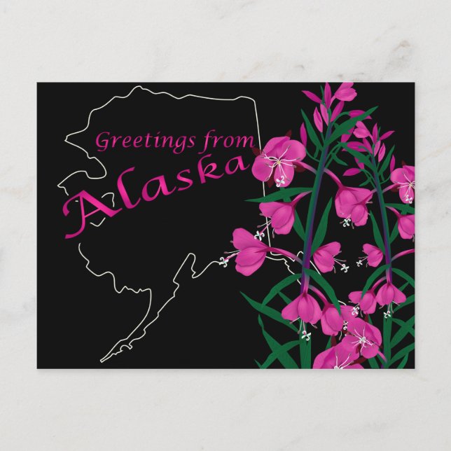 Greetings from Alaska postcard (Front)