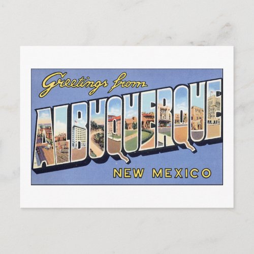 Greetings from Albuquerque New Mexico Postcard