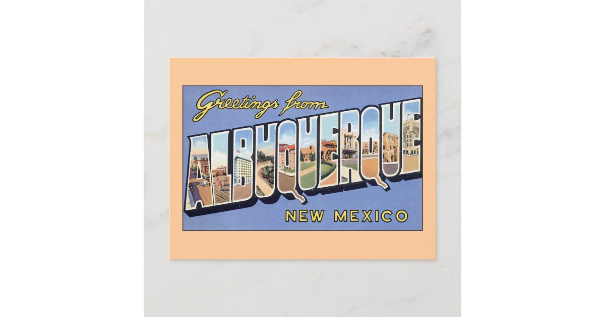 Greetings from Albuquerque Postcard Zazzle