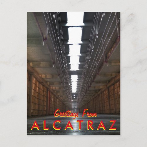 Greetings From Alcatraz Postcard