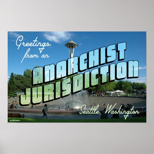 Greetings from Anarchist Seattle Poster