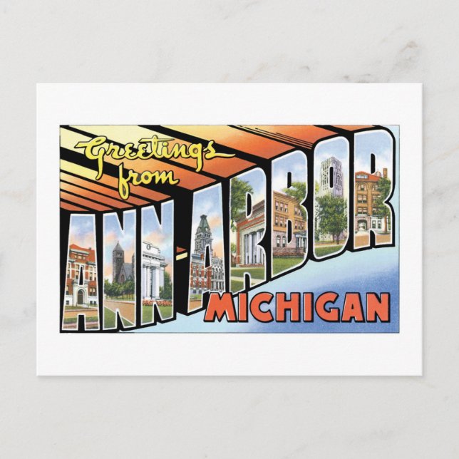 Greetings from Ann Arbor, Michigan! Postcard (Front)