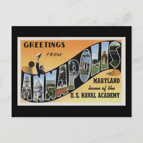 Greetings from Annapolis Maryland Postcard
