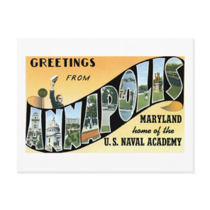 Greetings from Annapolis, MD, Home of Naval Academ Postcard
