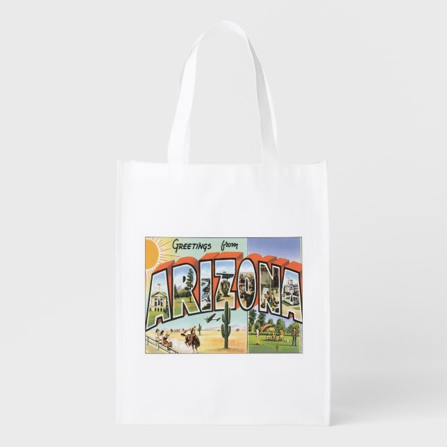 Greetings From Arizona Grocery Bag (Front)