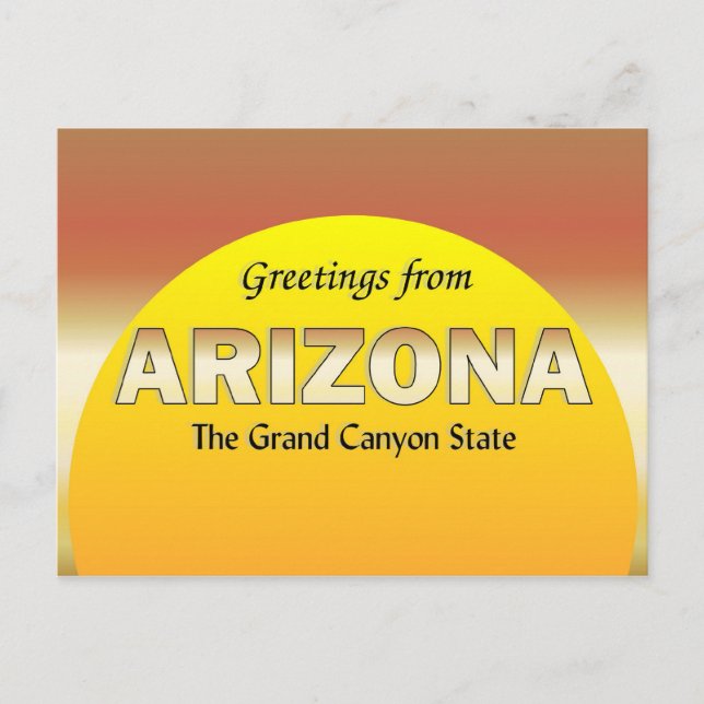 Greetings from Arizona Postcard (Front)
