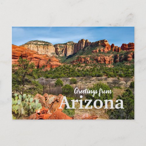 Greetings from Arizona Scenic Desert Postcard