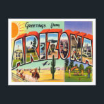 Greetings from Arizona Vintage Travel Postcard<br><div class="desc">Greetings from Arizona Vintage Travel Postcard</div>