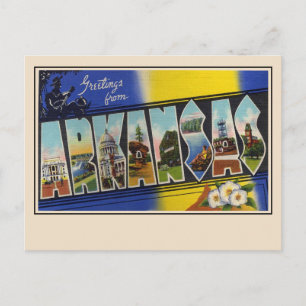 Greetings from Arkansas Large Letter Postcard