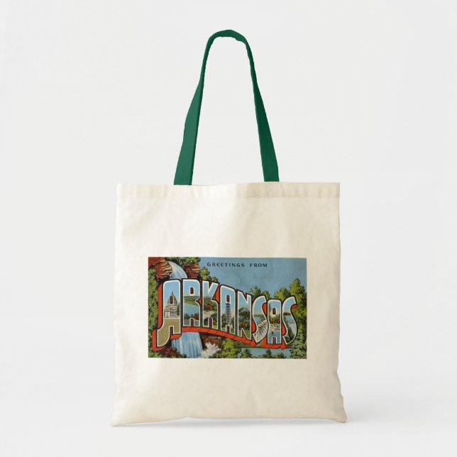 Greetings From Arkansas Tote Bag (Front)