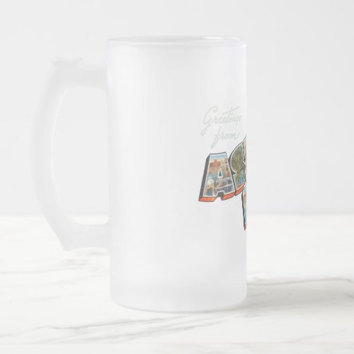 Greetings from Asbury Park New Jersey Frosted Glass Beer Mug