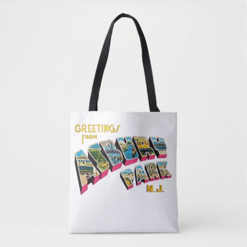 Greetings from Asbury Park New Jersey Tote Bag