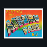 Greetings from Asbury Park,  New York Travel Postcard<br><div class="desc">Greetings from Asbury Park,   New York Vintage Travel Postcard</div>