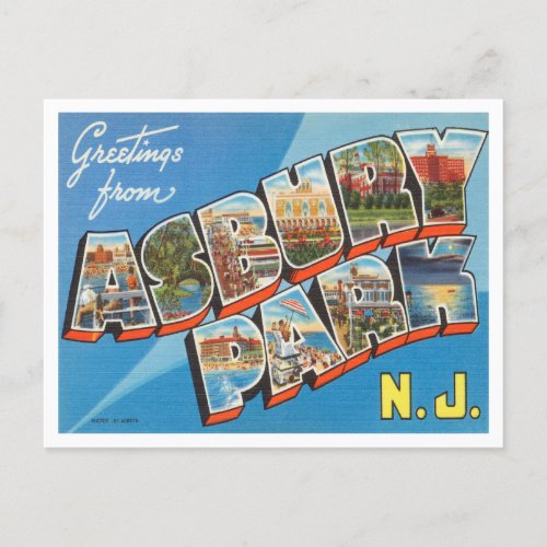 Greetings from Asbury Park  New York Travel Postcard