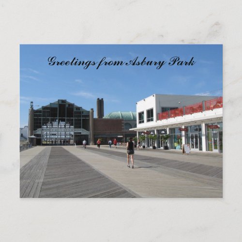 Greetings from Asbury Park NJ Postcard