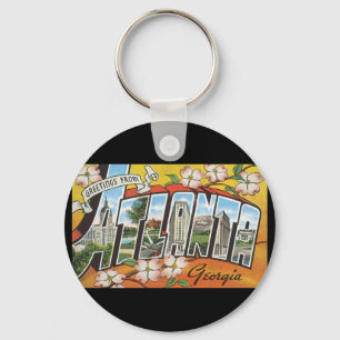 Greetings from Atlanta Georgia_Vintage Travel Keychain