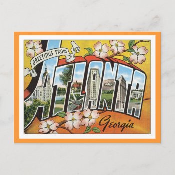 Greetings From Atlanta Postcard by Trendshop at Zazzle