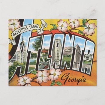 Greetings From Atlanta Postcard by Trendshop at Zazzle