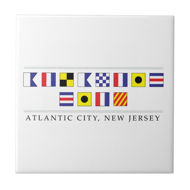 Greetings from Atlantic City Ceramic Tile (Front)
