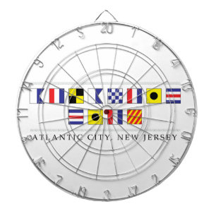 Greetings from Atlantic City Dartboard With Darts