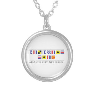 Greetings from Atlantic City Silver Plated Necklace