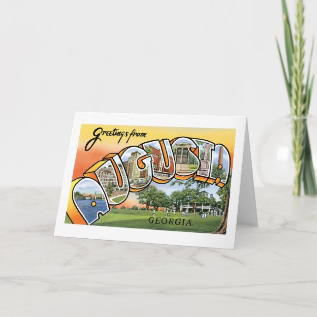 Greetings from Augusta, Georgia Card (Front)