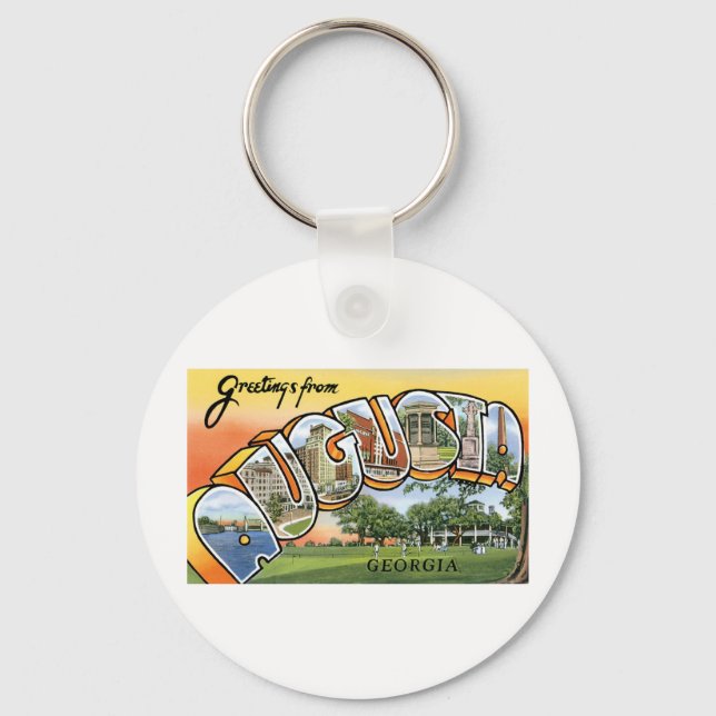 Greetings from Augusta, Georgia Keychain (Front)