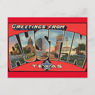 Greetings from Austin Texas  Postcard