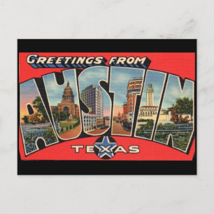 Greetings from Austin Texas  Postcard