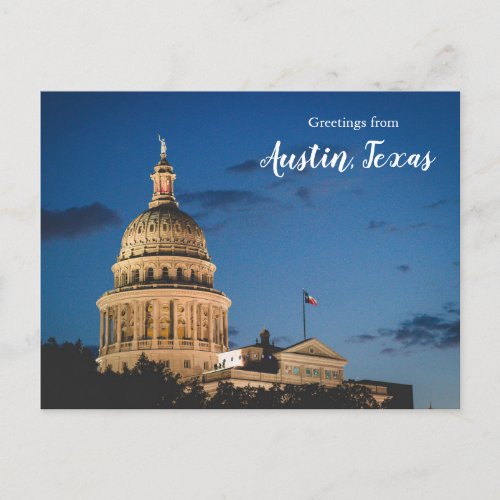 Greetings from Austin Texas Postcard Capitol 