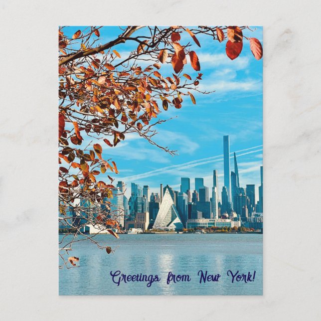 Greetings from Autumn New York Postcard (Front)