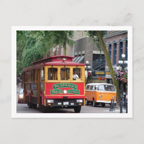 Greetings From BC CanadaVancouver Trolley Postcard