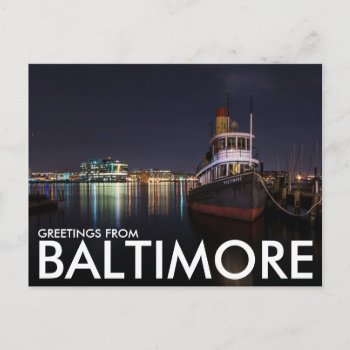 Greetings From Baltimore  Maryland  Usa Postcard by TwoTravelledTeens at Zazzle