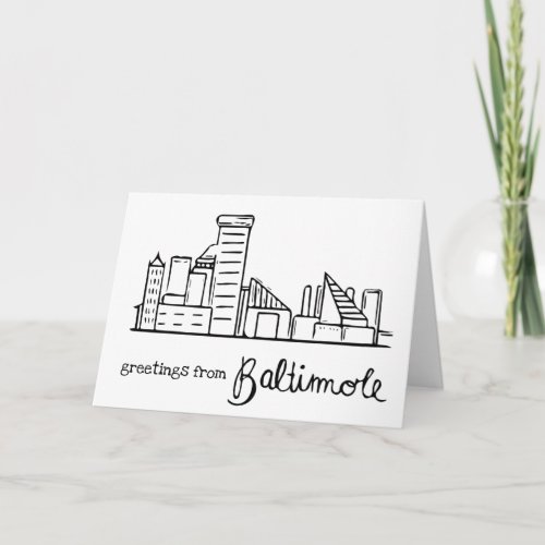 Greetings from Baltimore  _ Original Art Card