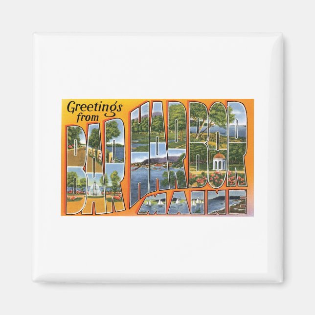 Greetings from Bar Harbor, Maine Magnet (Front)