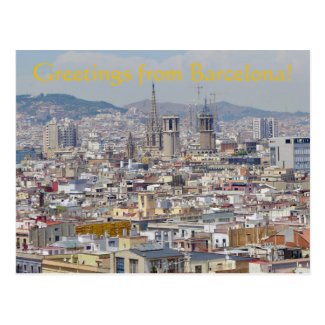 Greetings from Barcelona! Postcard