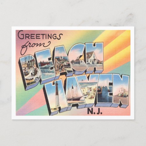 Greetings from Beach Haven New Jersey Travel Postcard