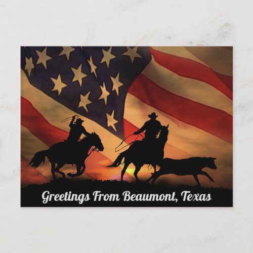 Greetings From Beaumont Texas Postcard