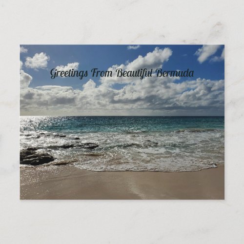 Greetings From Beautiful Bermuda Beach Postcard
