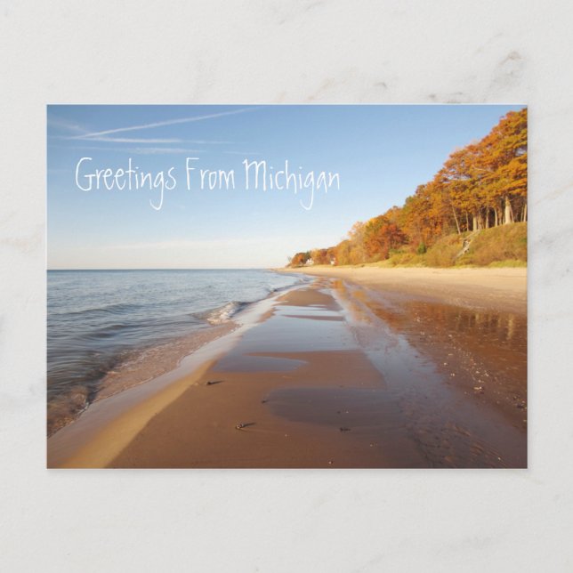 Greetings from Beautiful Lake Michigan Postcard (Front)