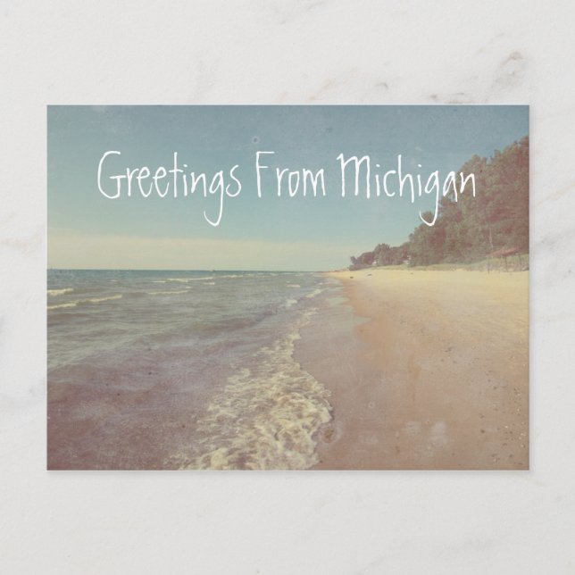 Greetings from Beautiful Lake Michigan Postcard (Front)
