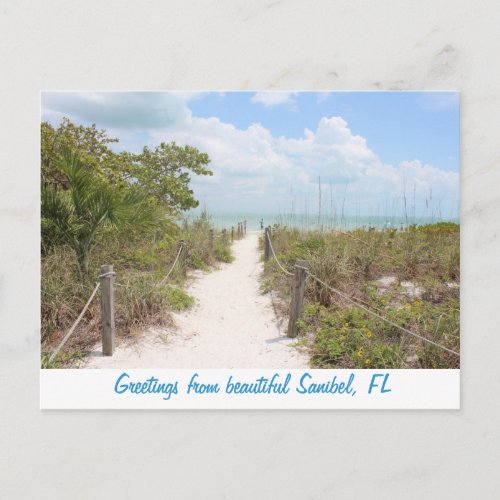 Greetings from Beautiful Sanibel Florida postcard