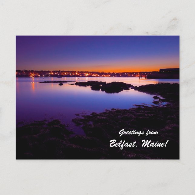 Greetings from Belfast Maine! Postcard (Front)