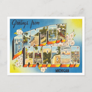 Greetings from Benton Harbor, Michigan Travel Postcard