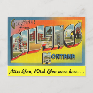 Greetings from Billings Postcard