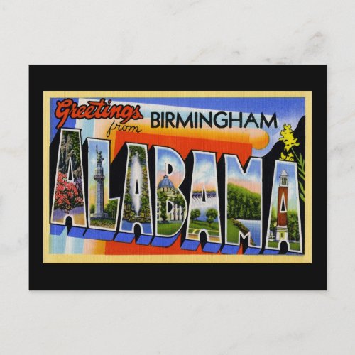 Greetings from Birmingham Alabama Postcard