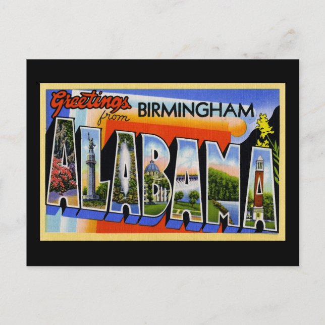 Greetings from Birmingham Alabama Postcard (Front)