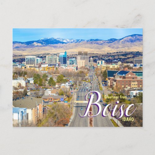 Greetings from Boise Idaho Postcard
