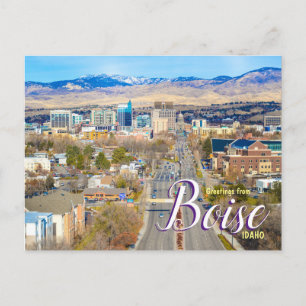 Greetings from Boise Idaho Travel Postcard